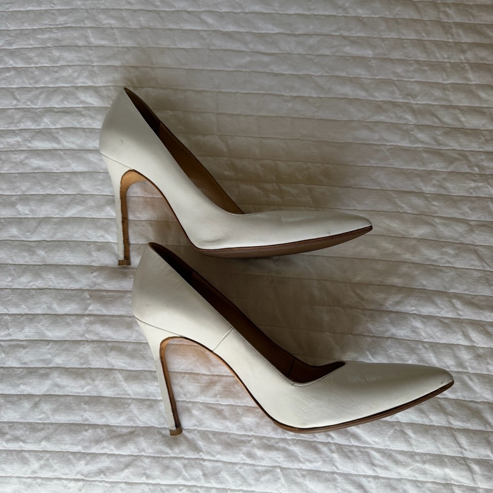 Manolo Blahnik White Pumps